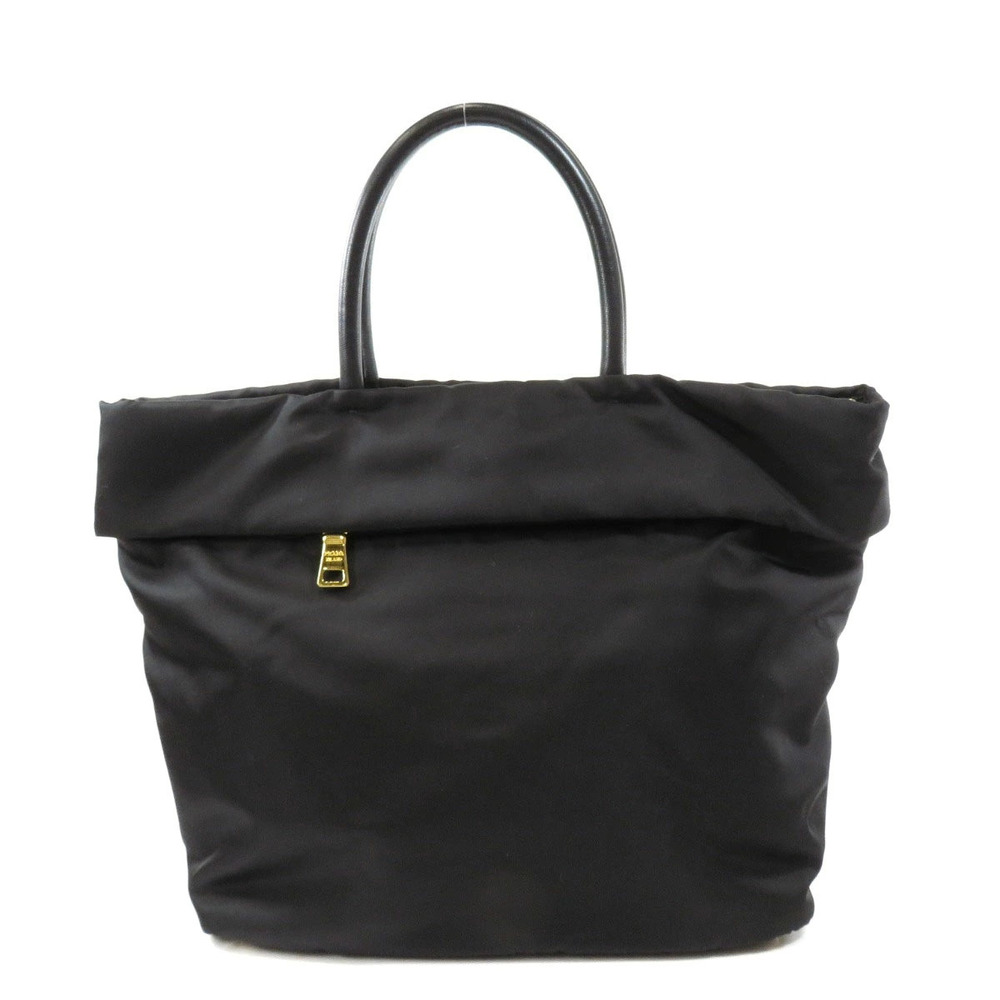 Prada Black Saffiano handbag Tessuto leather Black